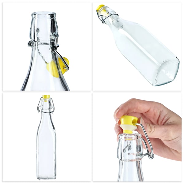 Glasflaskor 3-pack - Flaskor för tinktur, vin, likör och sprit - 500 ml (0,5 l)