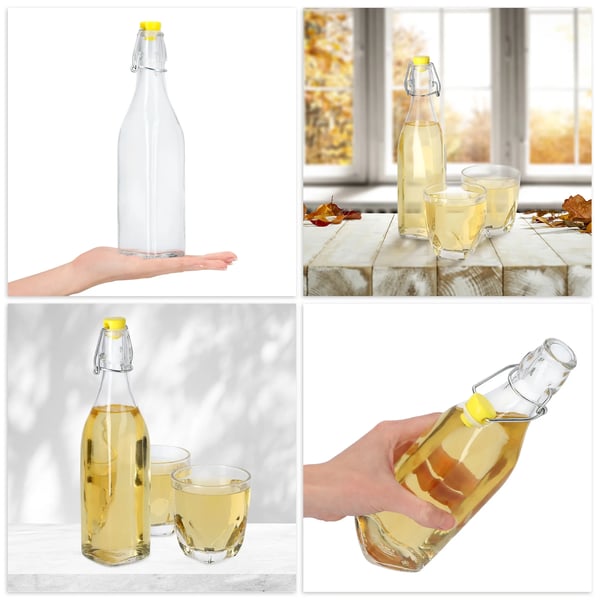 Glasflaskor 3-pack - Flaskor för tinktur, vin, likör och sprit - 500 ml (0,5 l)