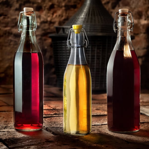 Glasflaskor 3-pack - Flaskor för tinktur, vin, likör och sprit - 500 ml (0,5 l)