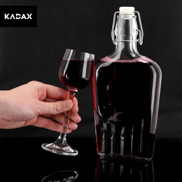 Glasflaske - Med prop - 500 ml - Til vin, likør, tinktur og spiritus