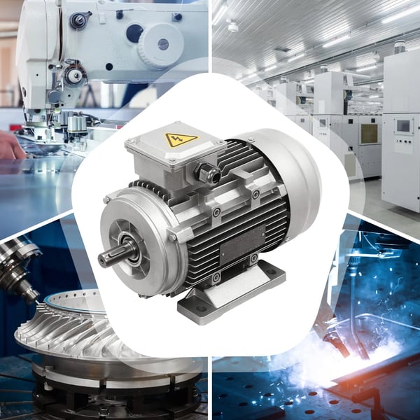 Kolmivaiheinen asynkronimoottori - MS90L-4 - Teho 1,5 kW - Jännite 380 V 50 Hz - Nopeus 1405 r/min - Akseli 19 mm - Kuparikäämitys - Hopea