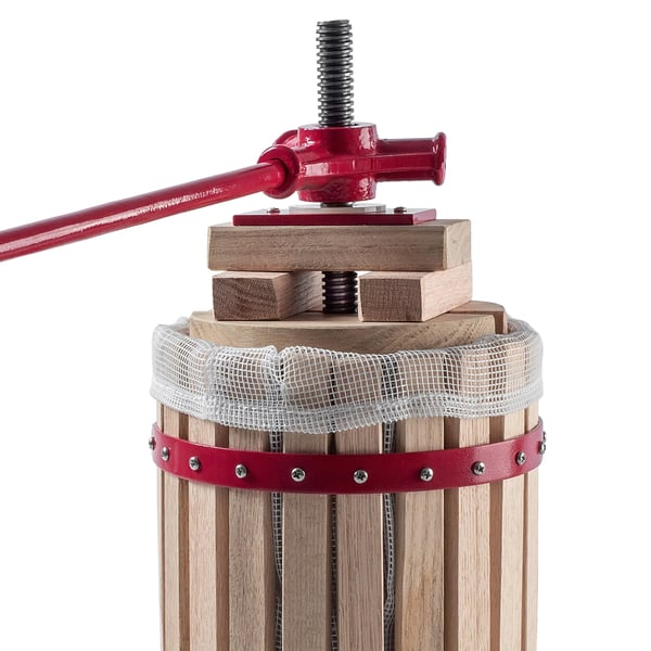 Frugtpresser - Saftpresser 6 L - Til bær og bløde frugter - Med filterpose - Til vin, juice og tinkturer