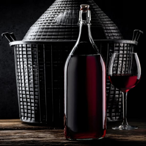 Glasflasker - Sæt med 6 - Volumen 2 l - Med korkprop - Til tinktur, juice, vin