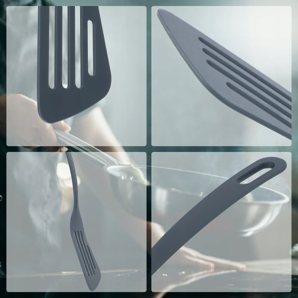 Køkkenspatel - Paletkniv/Vendespade - Nylon, 31 cm, CE/EU-certificeret, Grå