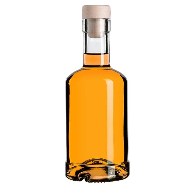 Glasflaskor - 250 ml med syntetisk kork - 10-pack - Påfyllningsbara - Klarglas