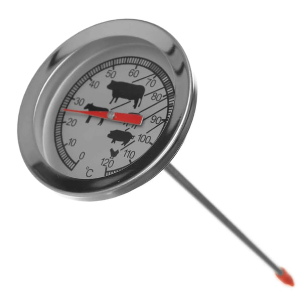 Stektermometer - Kötttermometer - Längd 14,5 cm - Stål - CE/EU-certifierad