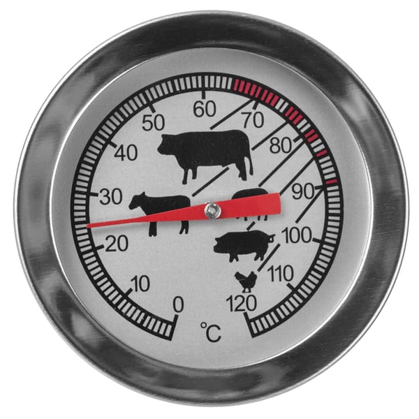 Stektermometer - Kötttermometer - Längd 14,5 cm - Stål - CE/EU-certifierad