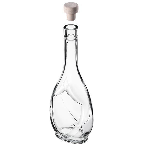 Glasflaska - Tinkturflaska - 500 ml - Syntetisk kork - 5-pack