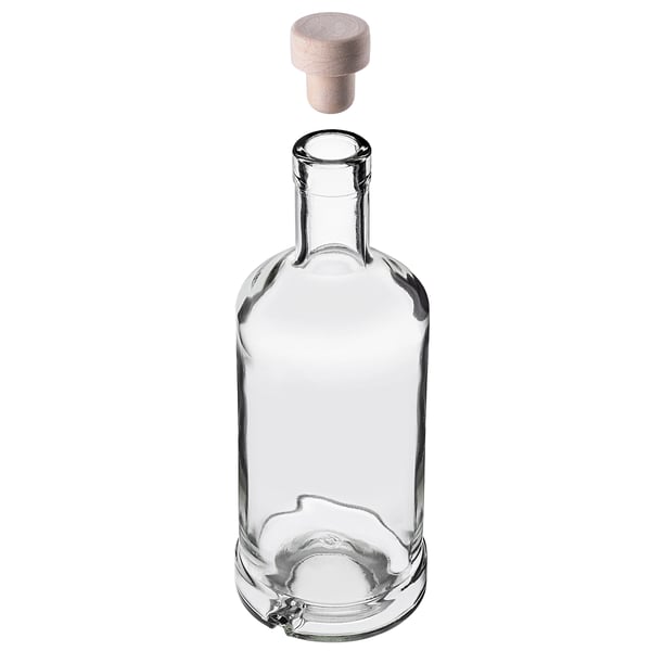 Glasflaskor för alkohol - Flaskset - 500 ml - Syntetkork - 10-pack - För sprit, vin, likör