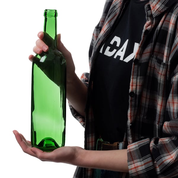 Vinflasker - 750 ml - 30-pak - Uden prop - Grøn