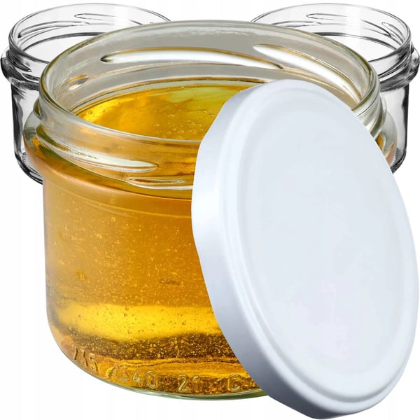 Glaskrukker - 10-pak - 235 ml - Ø82 mm åbning - Fødevaresikker (FCM) - Til pâté, syltetøj & konserver - Transparent