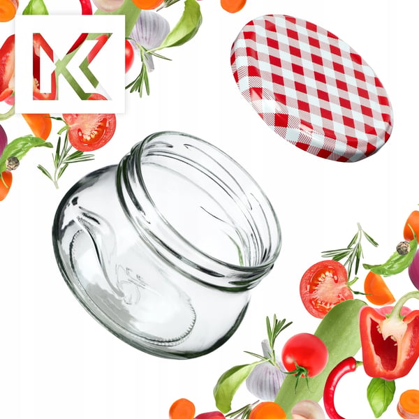 Sylteglas - 10-pak - 300 ml - Skruelåg Ø82 mm - Til honning & marmelade - Fødevaregodkendt