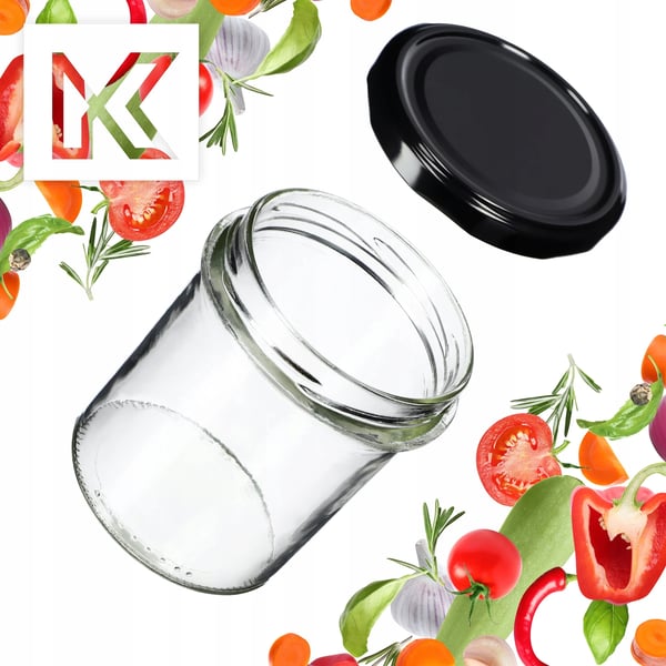 Glaskrukker - Syltetøjs-/honningglas 10-pak - 350 ml - Skruelåg Ø82 mm - FCM-certificeret - Glas
