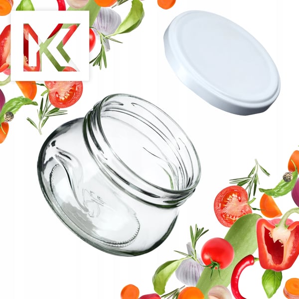Konserveringsburkar i glas - 10-pack 300 ml - Skruvlock Ø 82 mm - För sylt & honung - Livsmedelsgodkända
