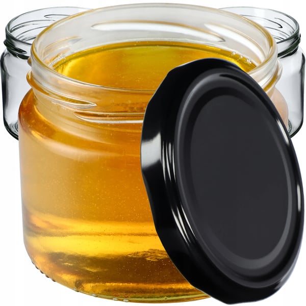 Glaskrukker 10-pak - Sylte- og marmeladeglas 330 ml - Skruelåg Ø82 mm - Til marmelade og honning - Glas - FCM-certificeret
