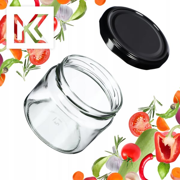 Glaskrukker 10-pak - Sylte- og marmeladeglas 330 ml - Skruelåg Ø82 mm - Til marmelade og honning - Glas - FCM-certificeret