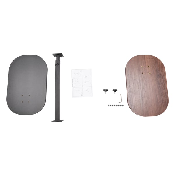 Sidebord - C-formet - Højdejusterbart 45–80 cm - Bordplade 45×30 cm - Maks. 7 kg - Lille sofabord til inde/ude - Lysegrå