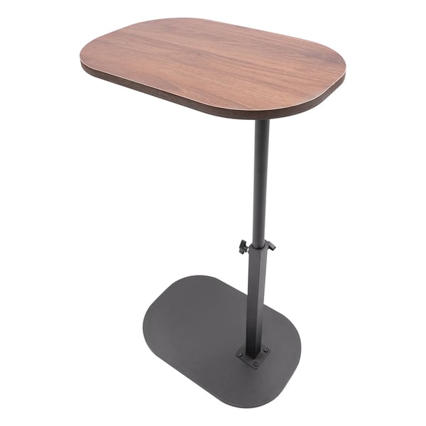 Sidebord - C-formet - Højdejusterbart 45–80 cm - Bordplade 45×30 cm - Maks. 7 kg - Lille sofabord til inde/ude - Lysegrå