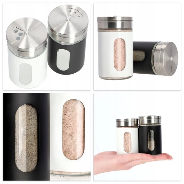 Salt- og pebersæt - Strøere - 2×90 ml - Stål - 2 stk