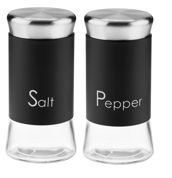 Salt- og pebersæt - Drysser/Krydderiglas - Kapacitet 2×150 ml - Rustfrit stål