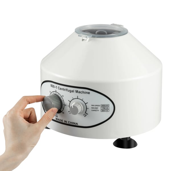 Laboratoriolinko - Pöytämalli - 0–4000 rpm - Max. 1790×g - 25 W, 220 V - Verierotteluun & kasviuutoksiin - Valkoinen