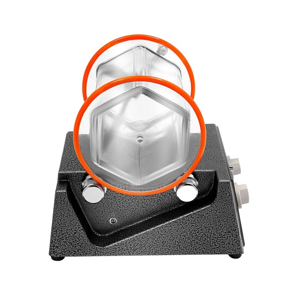 Roterende polermaskine til smykker - Tromlepolerer - 60W - 220V - 500–3000 o/min (5 trin) - Timer 0–60 min - Ekstra poleringskugler