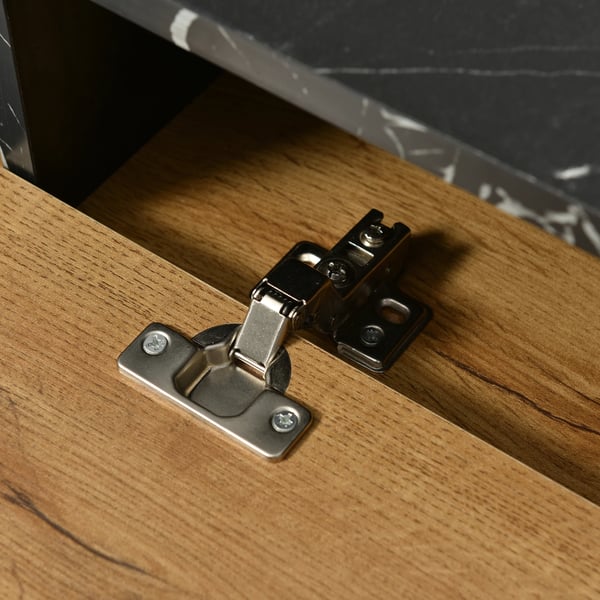TV-bord - TV-møbel - Moderne Design - Pladsbesparende - Jernben - PVC-kant - Kræver Montering - Sort