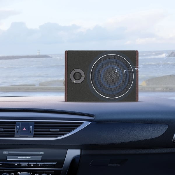 Bilsubwoofer, 8" under sædet, 12V HiFi, ultratynd