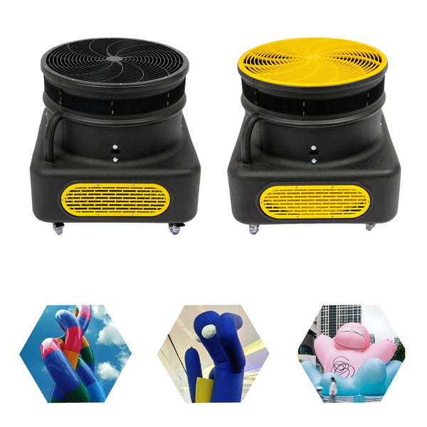 Air Dancer/Sky Dancer Puhallin - Täytettävä Puhallin - 750 W - 2800 RPM - 230 V EU-pistoke - 5–6 m - 50×50×45 cm - Musta