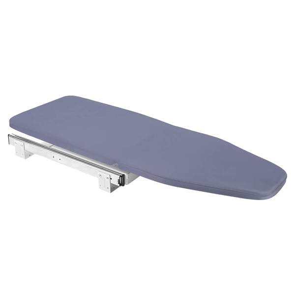 Utdragbar strykbräda, skåpsmonterad 80 cm, pull-push, grå