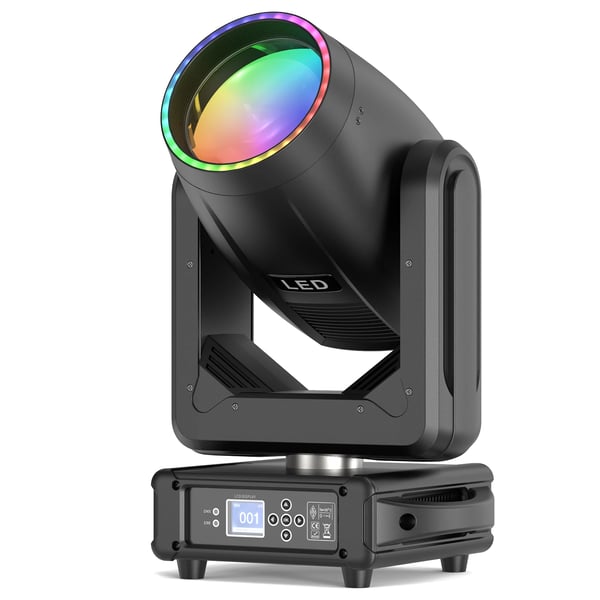 LED Moving Head 200 W - DMX lavavalo - 16/22 kanavaa DMX512/RDM - 90–240 V - 1×200 W LED + 31×0,2 W RGB - EU-pistoke