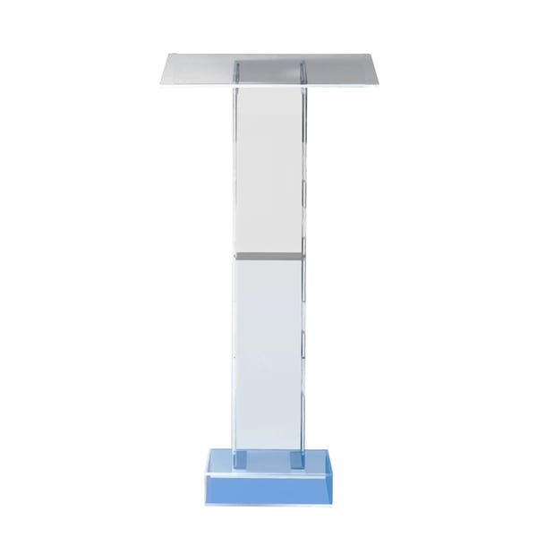 Talerstol - Podium i akryl - LED-belysning - 60×40×110 cm - Fritstående - Til kontor, kirke, skole - Kræver montering