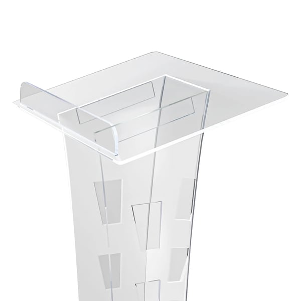 Talerstol - Podium i akryl - LED-belysning - 60×40×110 cm - Fritstående - Til kontor, kirke, skole - Kræver montering