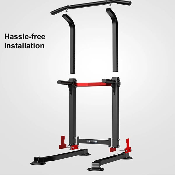 Dipstation & Pull-Up-stång - Power Tower - Multifunktion för hemmagym - Dips och chins - Stabil konstruktion - Material karbid