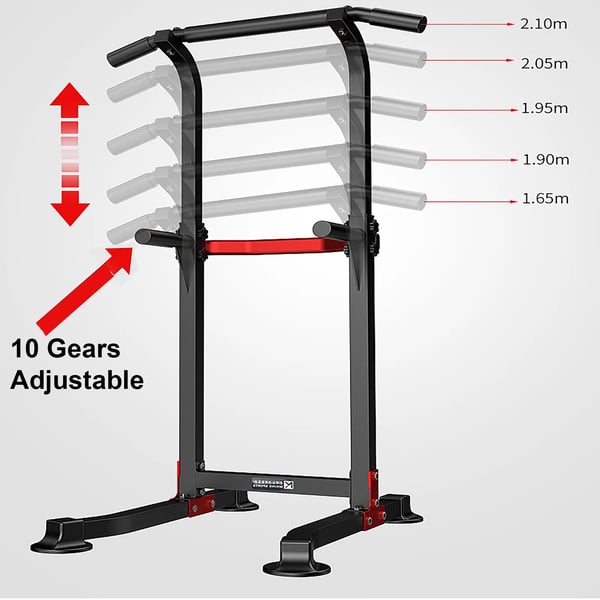 Dipstation & Pull-Up-stång - Power Tower - Multifunktion för hemmagym - Dips och chins - Stabil konstruktion - Material karbid