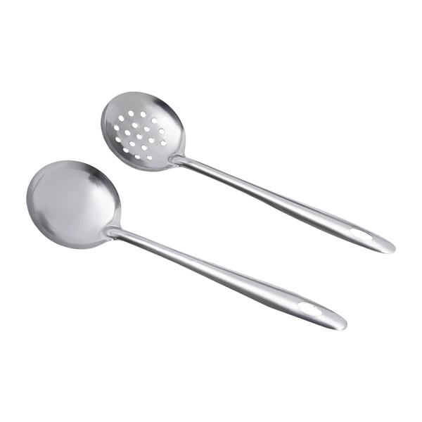 Hotpot/Fondue-pata - Jaettu Yin-Yang - 32 cm - 304 Ruostumatonta Terästä - Lusikoilla - Armeijanvihreä
