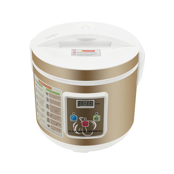 Sort hvidløgsfermenter - Fermenteringsmaskine 5 l - Fuldautomatisk - Intelligent styring - Natto & yoghurt - EU-stik