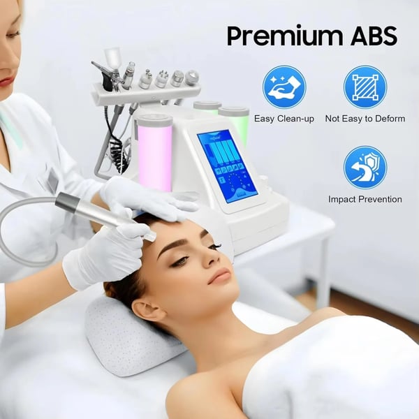 Hydrafacial 7-in-1 - Aquafacial kasvohoitolaite - Vety-happi vesikuorinta - LED-maski - Ihon nuorennus - Valkoinen