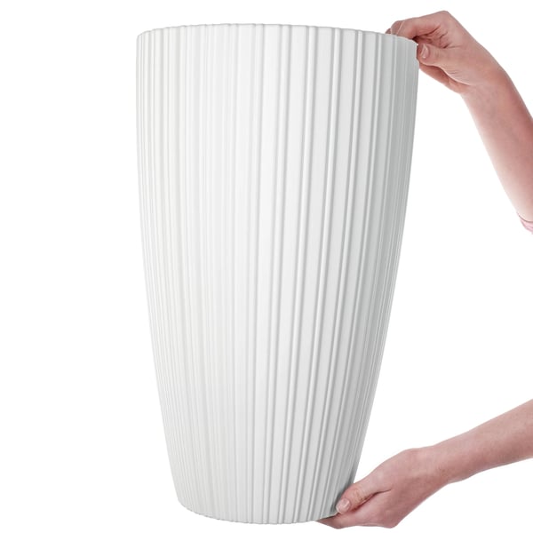 Urtepotteskjuler - Blomsterpotte i plast - Ø 30 cm - Hvid