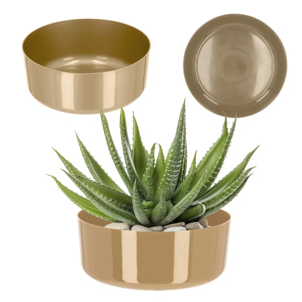 Blomsterkrukke - Overpotte - 23 cm - Lille - Mørk Khaki