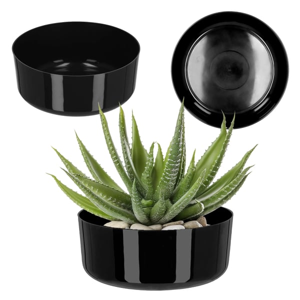 Urtepotte skjuler til blomster - Overpotte - Diameter 23 cm - Lille - Sort