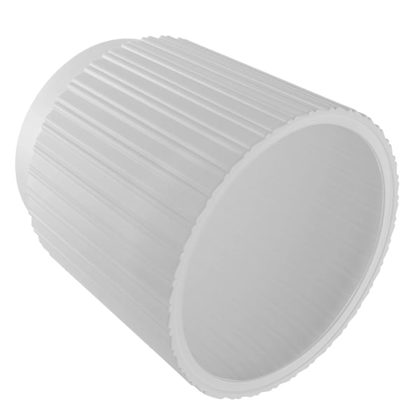 Blomsterkrukke - Overpotte - 30 cm - Plast - Med drænprop - Hvid