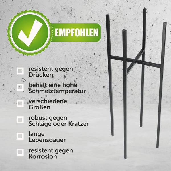 Plantestativ - Blomsterstander i metal - Højde 67 cm - Til stue - Indendørs
