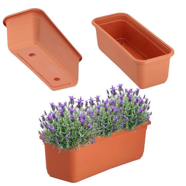 Balkonglåda - Fönsterlåda 40 cm - För blommor och örter - Utomhus