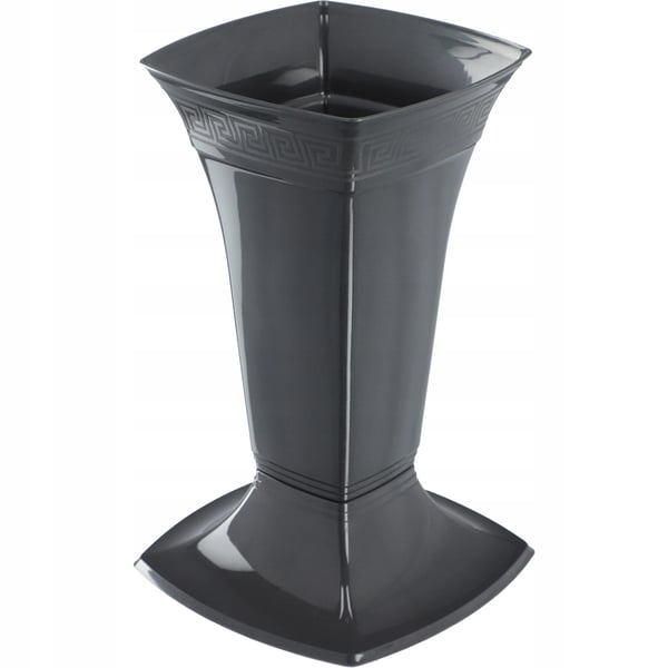 Kyrkogårdsvas - Gravvas - 30 cm - För gravsten - Silver