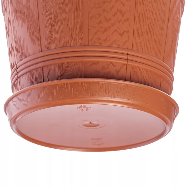 Blomsterkrukke - Urtepotte - Plast - 17 cm - Trælook