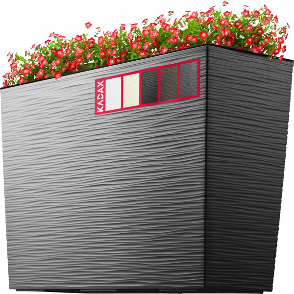 Blomlåda - Planteringslåda - Med insats - 19x56 cm - Ljusgrå