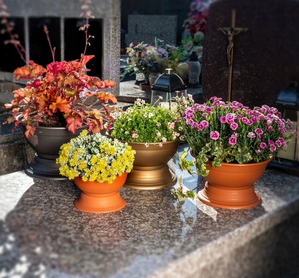 Urtepotteskjuler - Blomsterskål - Diameter 18 cm - Skålformet - Str. M - Til Planter - Orange