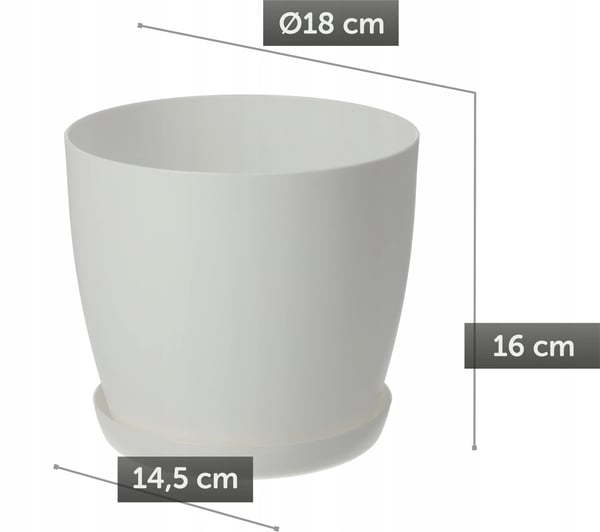 Æsel Plantekrukke - Urtepotte/Plantekrukke - 18 cm - Indendørs - Stuedekoration - Hvid