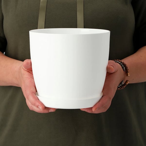 Æsel Plantekrukke - Urtepotte/Plantekrukke - 18 cm - Indendørs - Stuedekoration - Hvid